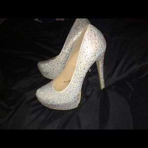 Rhinestone pumps